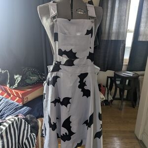 SHEIN Curve Gothic Pastel Purple Pinafore Bat Skirt